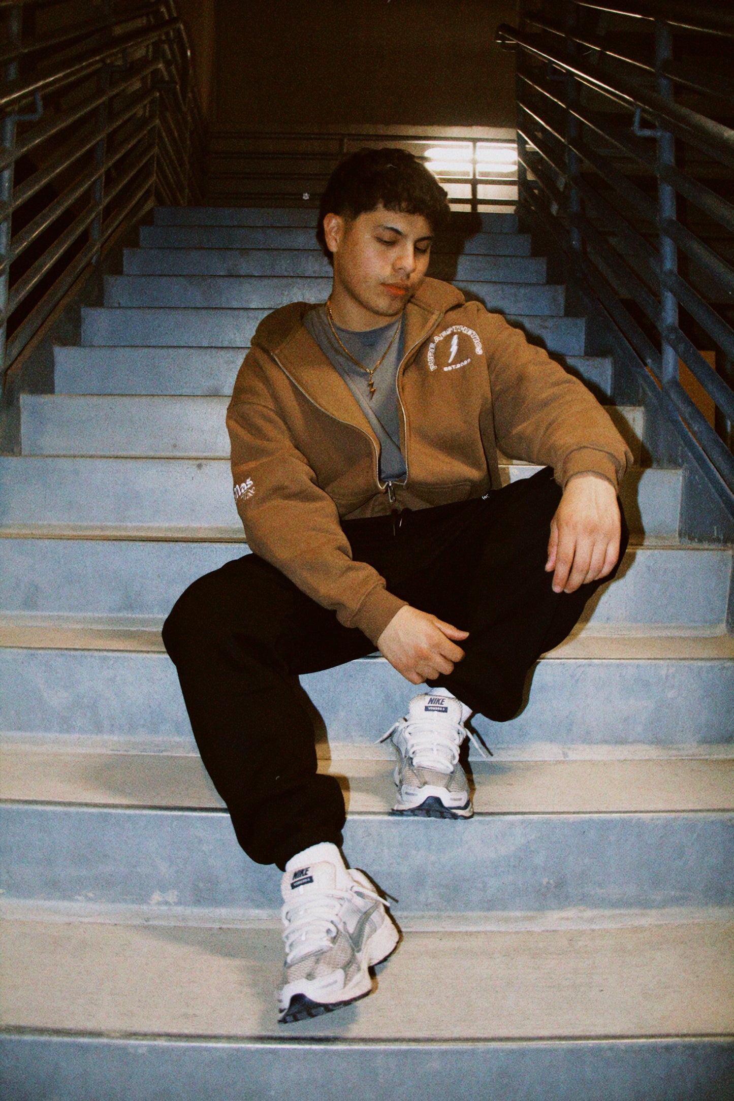 Mocha Embroidered Zip Up’s