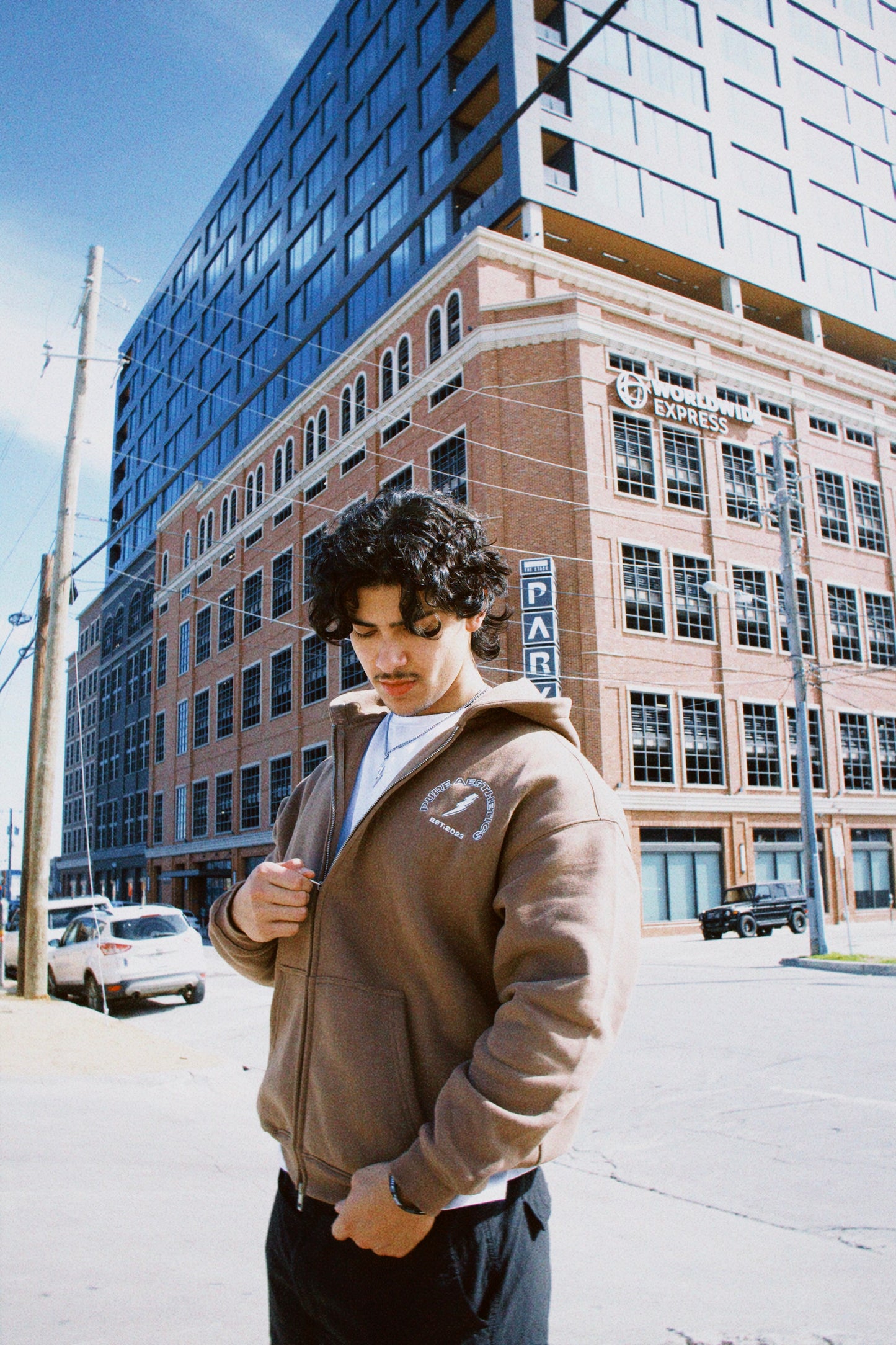 Mocha Embroidered Zip Up’s