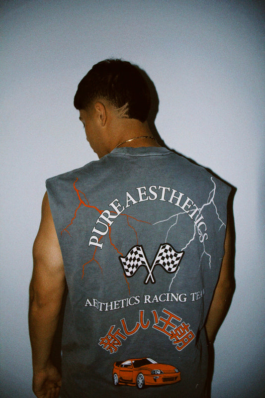Grey Aesthetics JDM Racing Cutoff’s