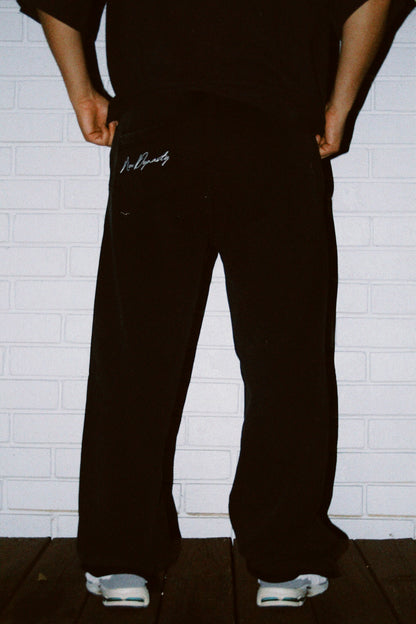 Charcoal Black Baggy Sweats