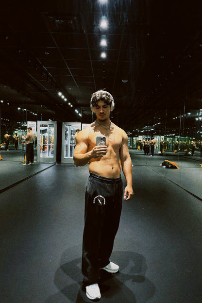 Charcoal Black Baggy Sweats