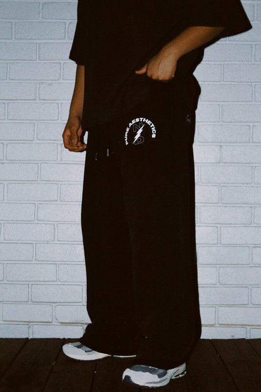 Charcoal Black Baggy Sweats